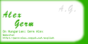 alex germ business card